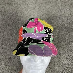 Vintage Kromer Hat Cap Fitted Mens 7 Floral Print Multicolor Union Made USA 90s